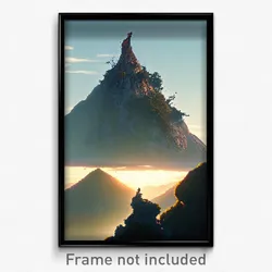 Pixel Art Poster - Tattered Peak (8 Bit Psychedelic Trippy Video Game Print)