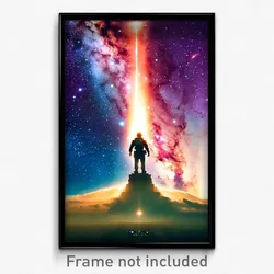 Pixel Art Poster - Monumental Galaxy (8 Bit Psychedelic Trippy Video Game Print)