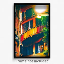 Pixel Art Poster - Upbeat Barcelona (8 Bit Psychedelic Trippy Video Game Print)