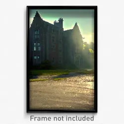 Pixel Art Poster - Monstrous Rectory (8 Bit Psychedelic Trippy Video Game Print)
