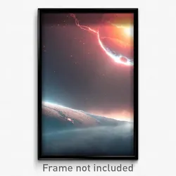 Pixel Art Poster - Thunderous Mars (8 Bit Psychedelic Trippy Video Game Print)