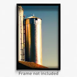 Pixel Art Poster - Lonely Silo (8 Bit Psychedelic Trippy Weird Video Game Print)