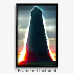 Pixel Art Poster - Thunderous Motte (8 Bit Psychedelic Trippy Video Game Print)