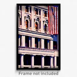 Pixel Art Poster - Unsightly American Architecture (8 Bit Video Game Print)