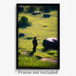 Pixel Art Poster - Superficial Grassland (8 Bit Psychedelic Video Game Print)