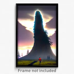 Pixel Art Poster - Unique Bog (8 Bit Psychedelic Trippy Weird Video Game Print)