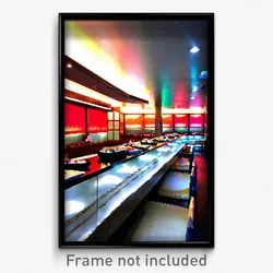 Pixel Art Poster - Deserted Sushi (8 Bit Psychedelic Trippy Video Game Print)
