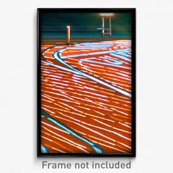 Pixel Art Poster - Orange Track (8 Bit Psychedelic Trippy Video Game Print)