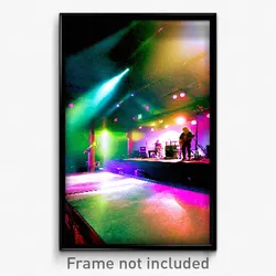 Pixel Art Poster - Mysterious Music Venue (8 Bit Psychedelic Video Game Print)