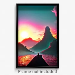 Pixel Art Poster - Stunning Outland (8 Bit Psychedelic Trippy Video Game Print)