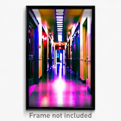 Pixel Art Poster - Strange Hallway (8 Bit Psychedelic Trippy Video Game Print)