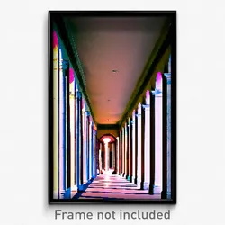 Pixel Art Poster - Neat Colonnade (8 Bit Psychedelic Trippy Video Game Print)