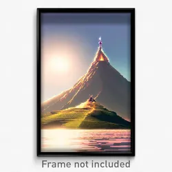 Pixel Art Poster - Fabulous Peak (8 Bit Psychedelic Trippy Video Game Print)