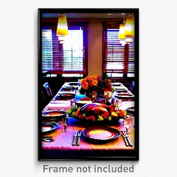 Pixel Art Poster - Prestigious Thanksgiving (8 Bit Psychedelic Video Game Print)