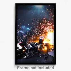 Pixel Art Poster - Black Waste (8 Bit Psychedelic Trippy Weird Video Game Print)