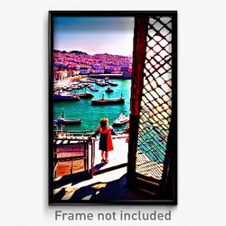Pixel Art Poster - Glamorous Harbour (8 Bit Psychedelic Trippy Video Game Print)
