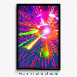 Pixel Art Poster - Glitchy Christmas (8 Bit Psychedelic Trippy Video Game Print)