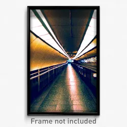 Pixel Art Poster - Underground Walkway (8 Bit Psychedelic Video Game Print)