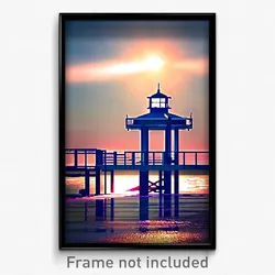 Pixel Art Poster - Outlandish Pier (8 Bit Psychedelic Trippy Video Game Print)