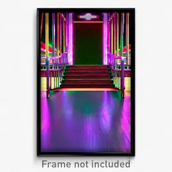 Pixel Art Poster - Pretty Ramp (8 Bit Psychedelic Trippy Weird Video Game Print)