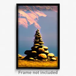 Pixel Art Poster - Classic Cairn (8 Bit Psychedelic Trippy Video Game Print)