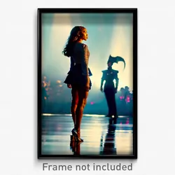 Pixel Art Poster - Graceful Stand (8 Bit Psychedelic Trippy Video Game Print)