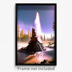 Pixel Art Poster - Elderly Geyser (8 Bit Psychedelic Trippy Video Game Print)