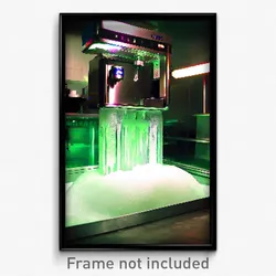 Pixel Art Poster - Slimy Ice Machine (8 Bit Psychedelic Trippy Video Game Print)