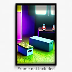 Pixel Art Poster - Large Shoebox (8 Bit Psychedelic Trippy Video Game Print)