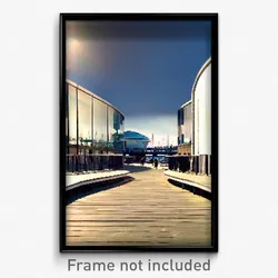Pixel Art Poster - Oval Wharf (8 Bit Psychedelic Trippy Weird Video Game Print)