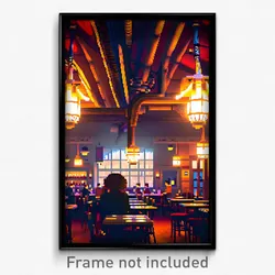 Pixel Art Poster - Striking Tavern (8 Bit Psychedelic Trippy Video Game Print)