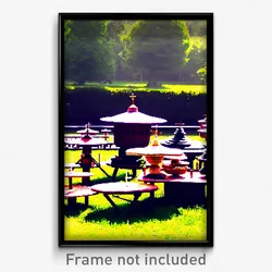 Pixel Art Poster - Zealous Apiary (8 Bit Psychedelic Trippy Video Game Print)