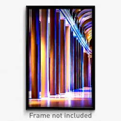 Pixel Art Poster - Smooth Colonnade (8 Bit Psychedelic Trippy Video Game Print)