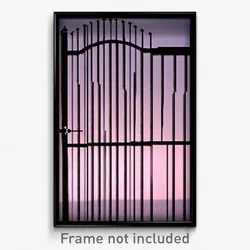 Pixel Art Poster - Simplistic Gate (8 Bit Psychedelic Trippy Video Game Print)