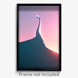 Pixel Art Poster - Wiggly Bend (8 Bit Psychedelic Trippy Weird Video Game Print)
