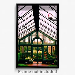 Pixel Art Poster - Glaring Conservatory (8 Bit Psychedelic Video Game Print)