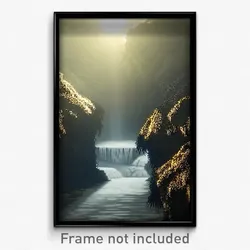 Pixel Art Poster - Shadowy Rill (8 Bit Psychedelic Trippy Video Game Print)