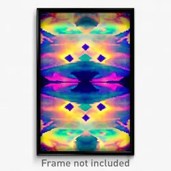 Pixel Art Poster - Kaleidoscopic Fen (8 Bit Psychedelic Trippy Video Game Print)