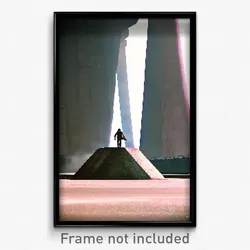 Pixel Art Poster - Concrete Giant (8 Bit Psychedelic Trippy Video Game Print)
