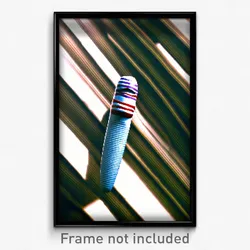Pixel Art Poster - Striped Hibernaculum (8 Bit Psychedelic Video Game Print)