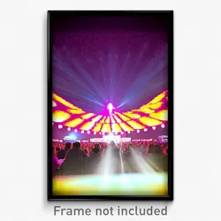 Pixel Art Poster - Heavenly Movie Festival (8 Bit Psychedelic Video Game Print)