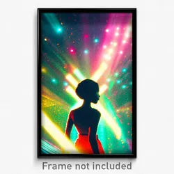 Pixel Art Poster - Dizzying Mind Journey (8 Bit Psychedelic Video Game Print)