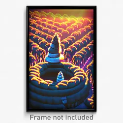 Pixel Art Poster - All Over The Place Burrow (8 Bit Video Game Print)
