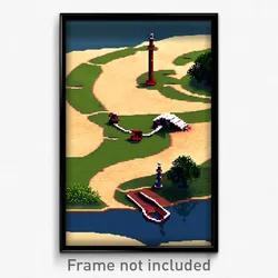 Pixel Art Poster - Nautical Earthworks (8 Bit Psychedelic Video Game Print)