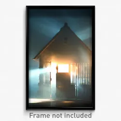 Pixel Art Poster - Mysterious Safehouse (8 Bit Psychedelic Video Game Print)