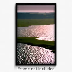 Pixel Art Poster - Wide Flood Plain (8 Bit Psychedelic Trippy Video Game Print)