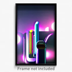 Pixel Art Poster - Clean Tube (8 Bit Psychedelic Trippy Weird Video Game Print)