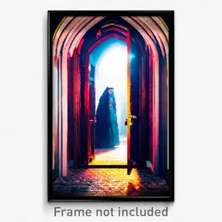 Pixel Art Poster - Hidden Vestibule (8 Bit Psychedelic Trippy Video Game Print)