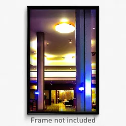 Pixel Art Poster - Modest Hotel Lobby (8 Bit Psychedelic Video Game Print)