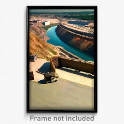 Pixel Art Poster - Far Quarry (8 Bit Psychedelic Trippy Weird Video Game Print)